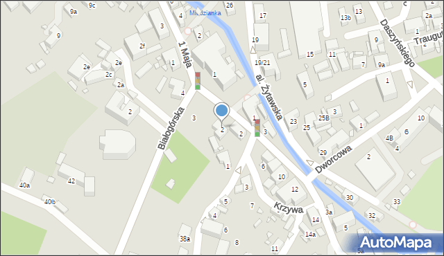 Bogatynia, Plac Bohaterów Warszawy, 2a, mapa Bogatynia
