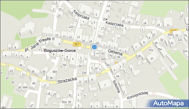 Boguszów-Gorce, Plac Odrodzenia, 1, mapa Boguszów-Gorce