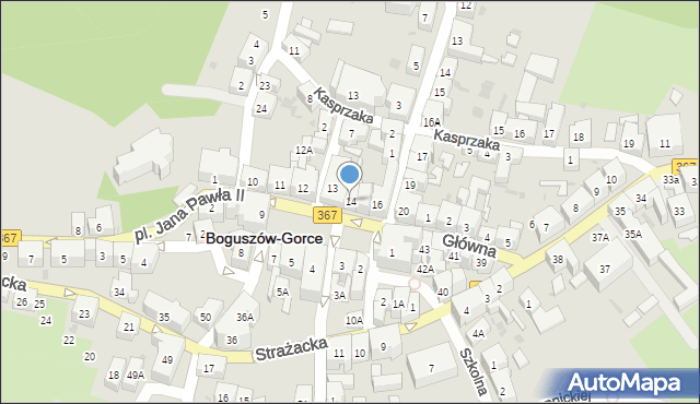 Boguszów-Gorce, Plac Odrodzenia, 14, mapa Boguszów-Gorce