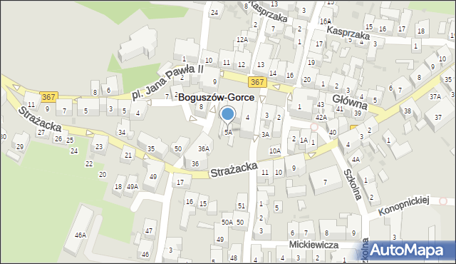 Boguszów-Gorce, Plac Odrodzenia, 5A, mapa Boguszów-Gorce