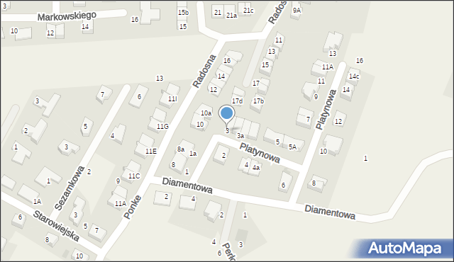 Bojano, Platynowa, 3, mapa Bojano