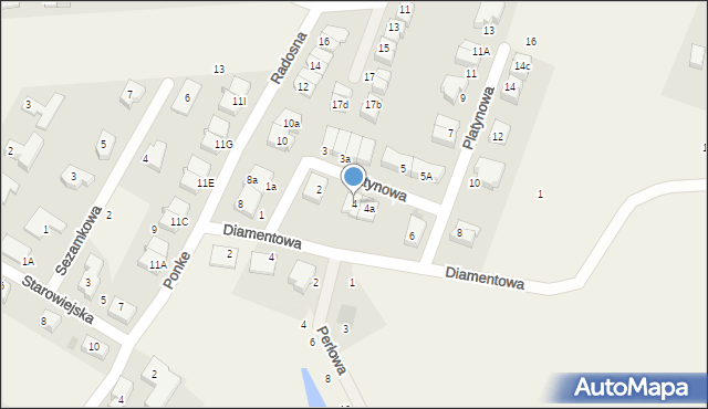 Bojano, Platynowa, 4, mapa Bojano