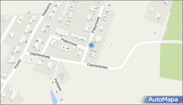 Bojano, Platynowa, 8A, mapa Bojano