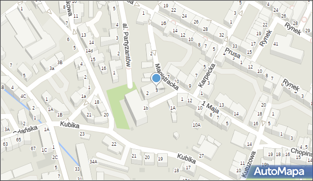 Bolesławiec, Plac Zamkowy, 3, mapa Bolesławca