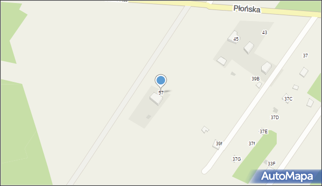 Borkowo, Płońska, 57, mapa Borkowo