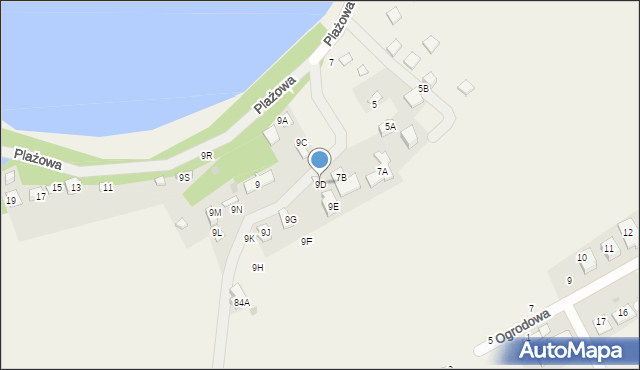 Borkowo, Plażowa, 9D, mapa Borkowo