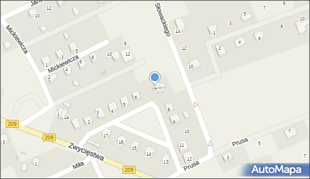 Borzytuchom, Plac Konstytucji 3 Maja, 7, mapa Borzytuchom