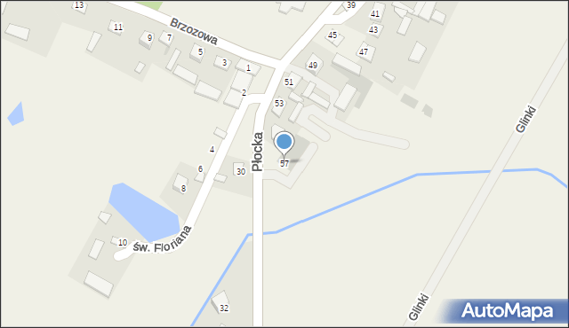 Bożewo Nowe, Płocka, 57, mapa Bożewo Nowe