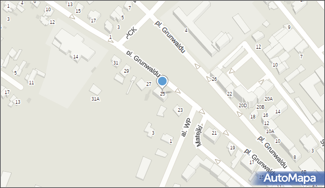 Braniewo, Plac Grunwaldu, 25, mapa Braniewo