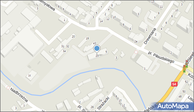 Braniewo, Plac Piłsudskiego Józefa, marsz., 13, mapa Braniewo