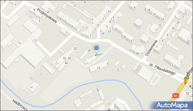 Braniewo, Plac Piłsudskiego Józefa, marsz., 43, mapa Braniewo