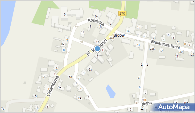 Brdów, Plac Wolności, 2, mapa Brdów