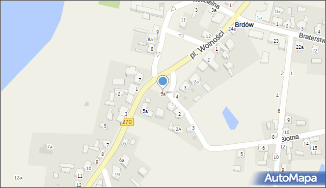 Brdów, Plac Wolności, 5a, mapa Brdów