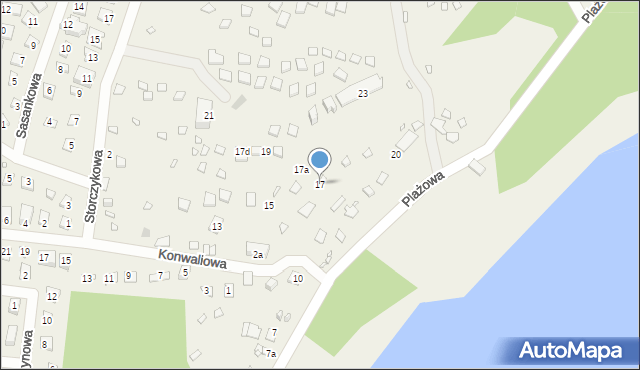Brenno, Plażowa, 17, mapa Brenno