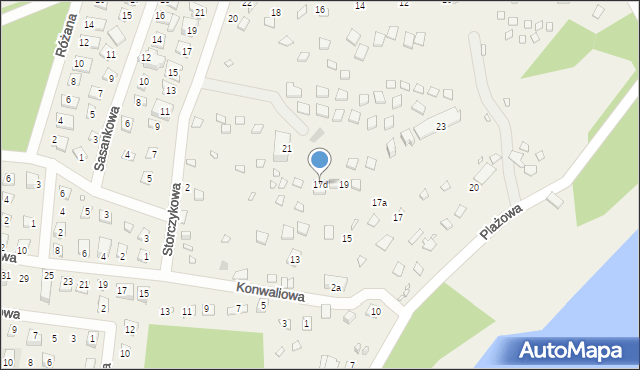 Brenno, Plażowa, 17d, mapa Brenno