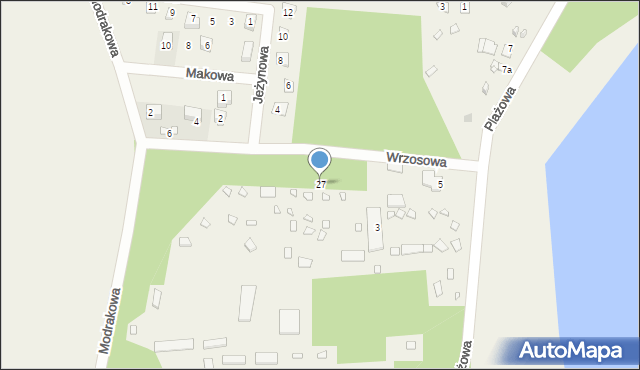 Brenno, Plażowa, 27, mapa Brenno