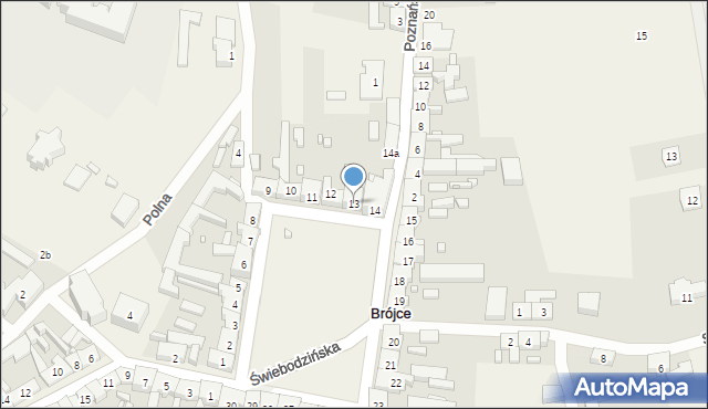 Brójce, Plac Wiosny Ludów, 13, mapa Brójce