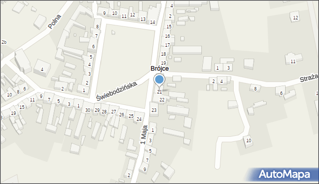 Brójce, Plac Wiosny Ludów, 21, mapa Brójce
