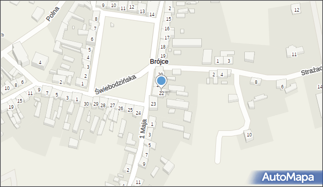 Brójce, Plac Wiosny Ludów, 22, mapa Brójce