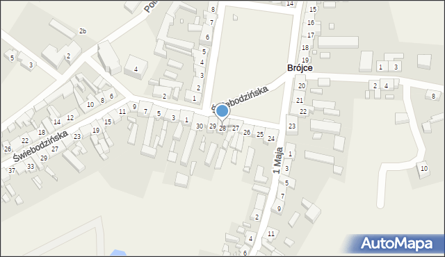 Brójce, Plac Wiosny Ludów, 28, mapa Brójce