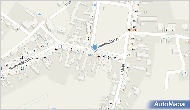 Brójce, Plac Wiosny Ludów, 29, mapa Brójce