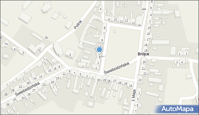 Brójce, Plac Wiosny Ludów, 3, mapa Brójce