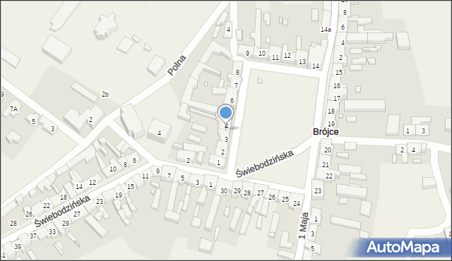 Brójce, Plac Wiosny Ludów, 4a, mapa Brójce