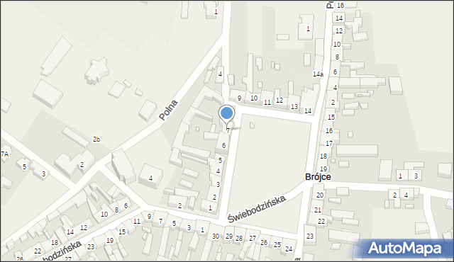 Brójce, Plac Wiosny Ludów, 7, mapa Brójce