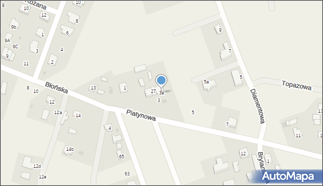 Bronisławów, Platynowa, 3a, mapa Bronisławów