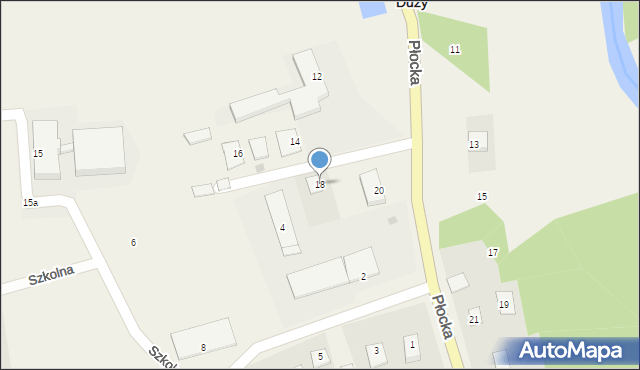 Brudzeń Duży, Płocka, 18, mapa Brudzeń Duży