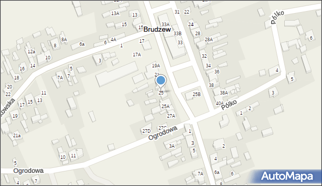 Brudzew, Plac Wolności, 25, mapa Brudzew