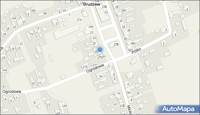 Brudzew, Plac Wolności, 27A, mapa Brudzew