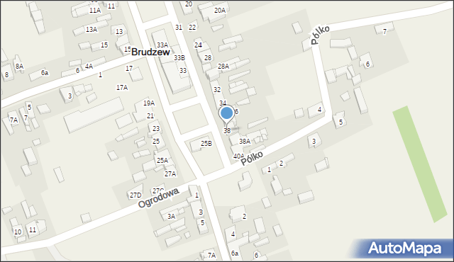 Brudzew, Plac Wolności, 38, mapa Brudzew