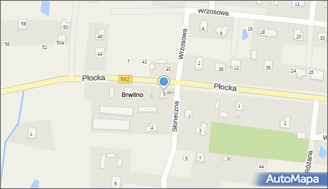 Brwilno, Płocka, 3, mapa Brwilno