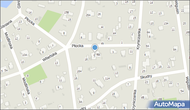 Brwinów, Płocka, 5/5A, mapa Brwinów