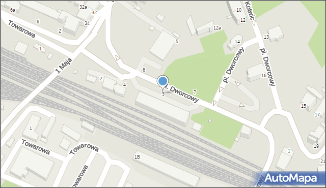 Brzeg, Plac Dworcowy, 3, mapa Brzeg