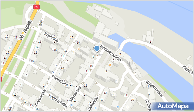 Brzeg, Plac Młynów, 2, mapa Brzeg