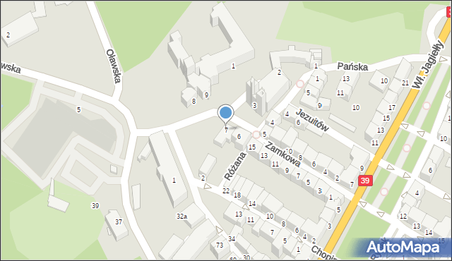 Brzeg, Plac Zamkowy, 7, mapa Brzeg