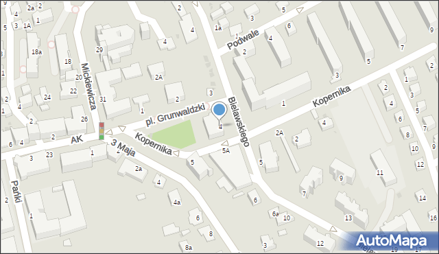 Brzozów, Plac Grunwaldzki, 4, mapa Brzozów