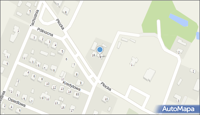 Bulkowo-Kolonia, Płocka, 9, mapa Bulkowo-Kolonia