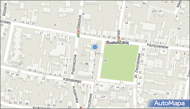 Busko-Zdrój, Plac Zwycięstwa, 3, mapa Busko-Zdrój