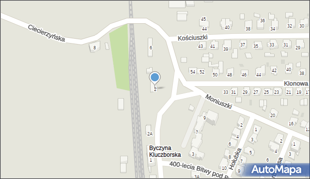 Byczyna, Plac Dworcowy, 2, mapa Byczyna