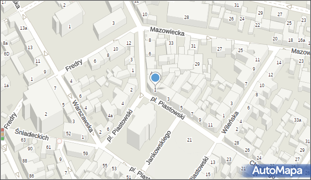 Bydgoszcz, Plac Piastowski, 1, mapa Bydgoszczy