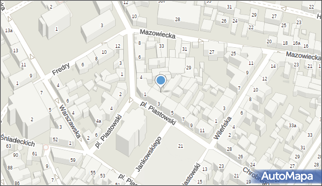 Bydgoszcz, Plac Piastowski, 12, mapa Bydgoszczy