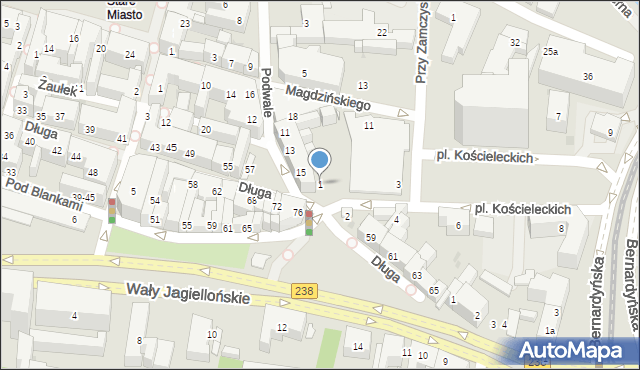 Bydgoszcz, Plac Kościeleckich, 1, mapa Bydgoszczy