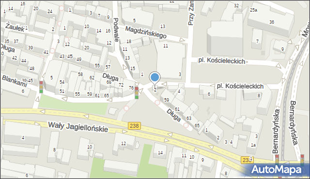 Bydgoszcz, Plac Kościeleckich, 2, mapa Bydgoszczy