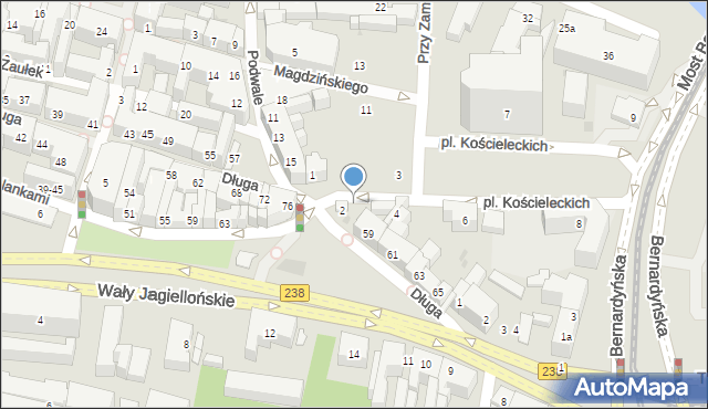 Bydgoszcz, Plac Kościeleckich, 3i, mapa Bydgoszczy