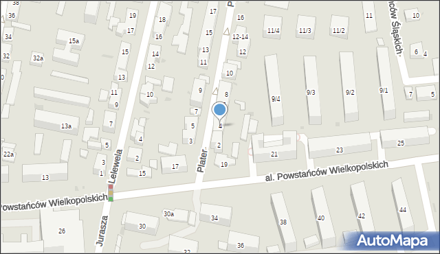 Bydgoszcz, Plater Emilii, 4, mapa Bydgoszczy