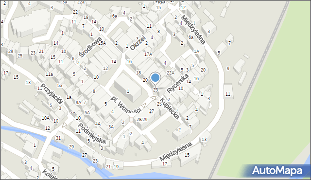 Bystrzyca Kłodzka, Plac Wolności, 23, mapa Bystrzyca Kłodzka