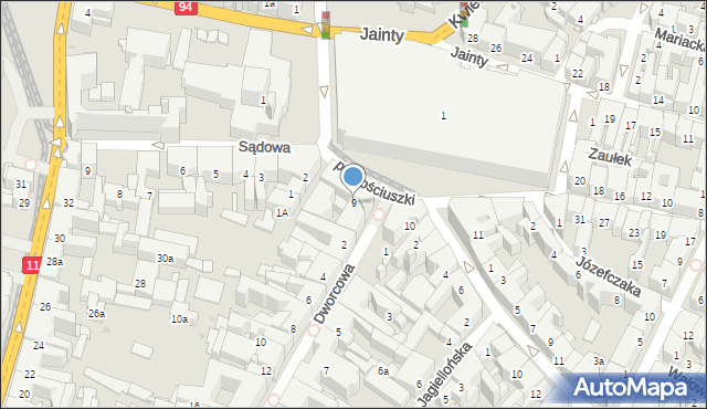 Bytom, Plac Kościuszki Tadeusza, gen., 9, mapa Bytomia